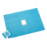 Doek met gat 75 x 90 cm enkelverpakking - 25 stuks